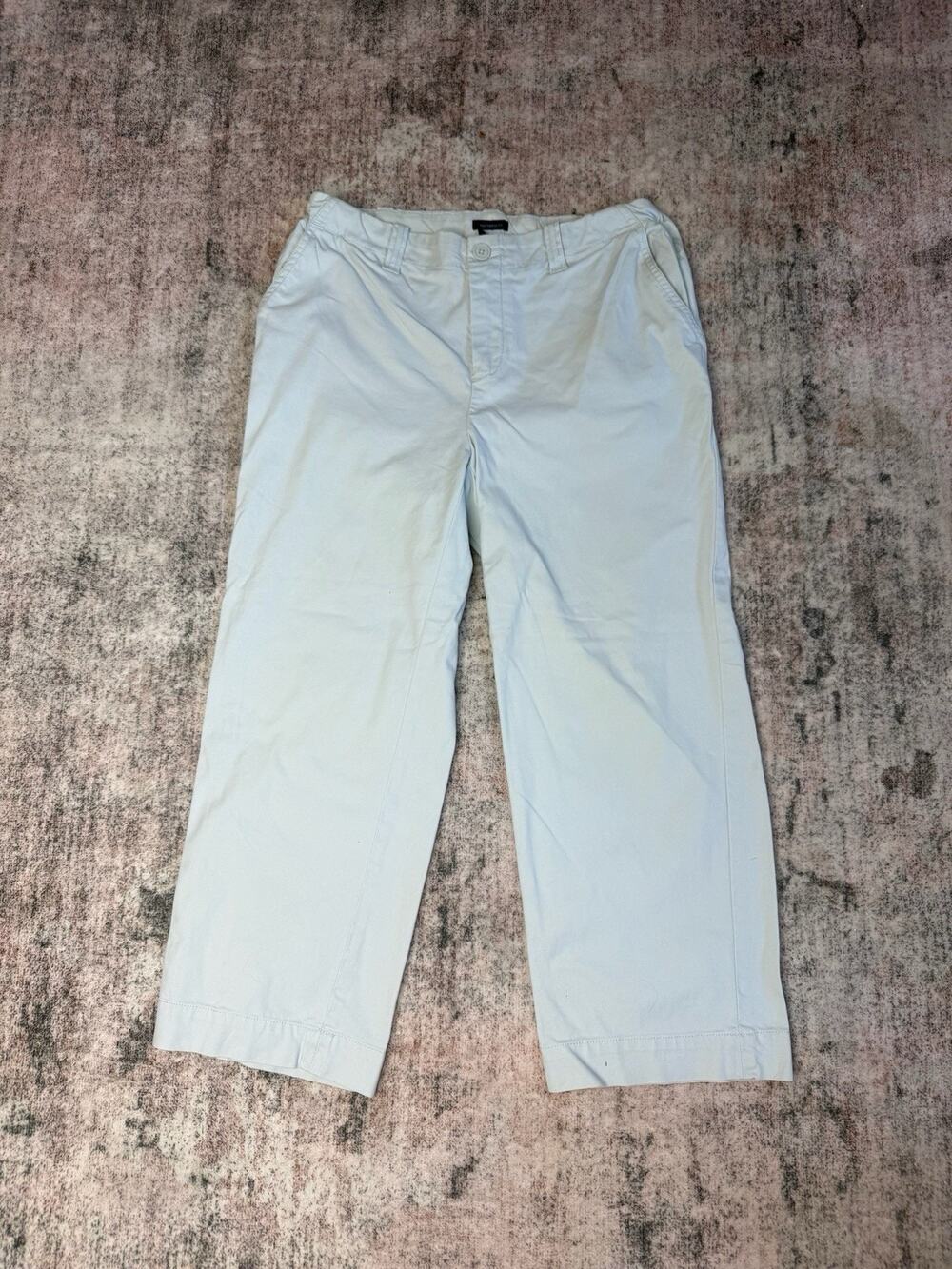 Gap Pants Womens 6 Wide Leg Chino Crop Casual City Work Light Blue Spring